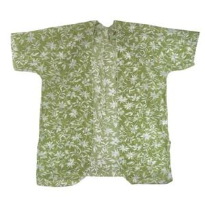 NEW Alaster Queen Floral Kimono Cardigan OS Green Beach Cover Up Cottagecore